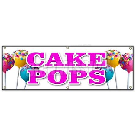 Signmission CAKE POPS BANNER SIGN on a stick gifts holiday homemade snack fresh B-72 Cake Pops